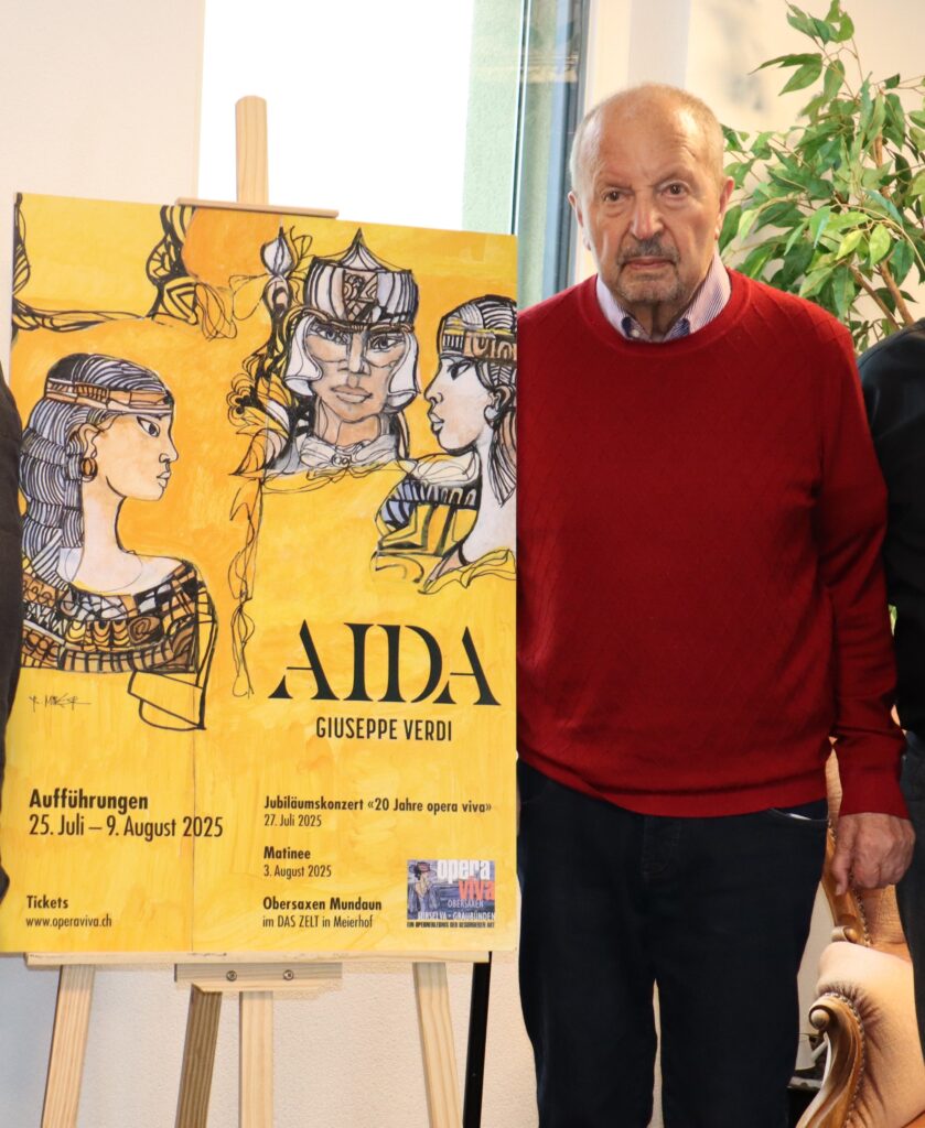 Rudolf Mirer, ils 28 da november 2024, a caschun dalla presentaziun dil placat per l'Opera Viva 2025.