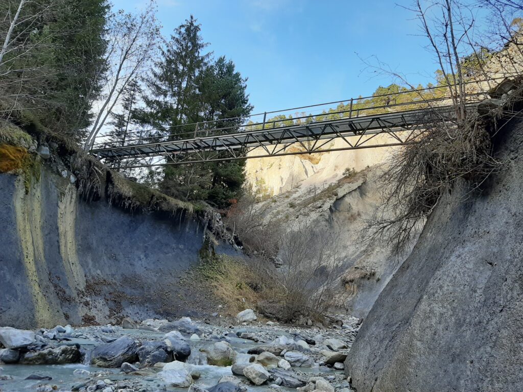Il piogn sur la Val Mulin, igl ei la cavorgia ellas Alps culla pli gronda erosiun.