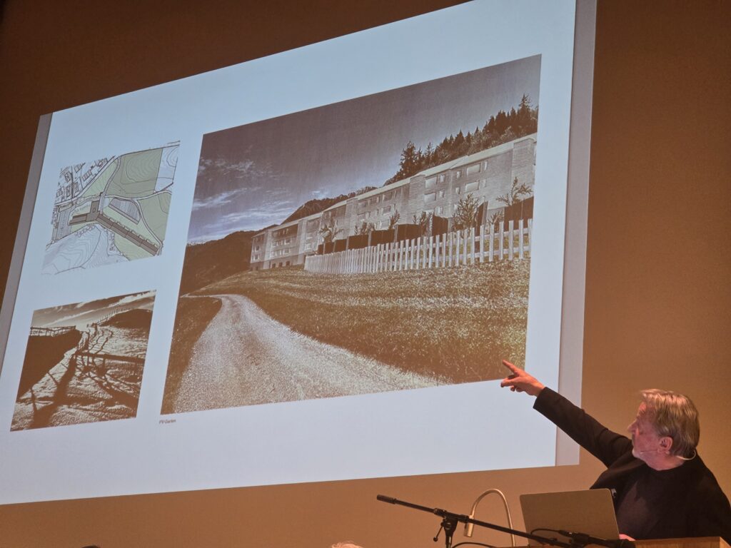 Gion A. Caminada muossa sin ina skizza dalla surbaghegiada. Igl ei ina proposta che sto aunc vegnir concretisada.