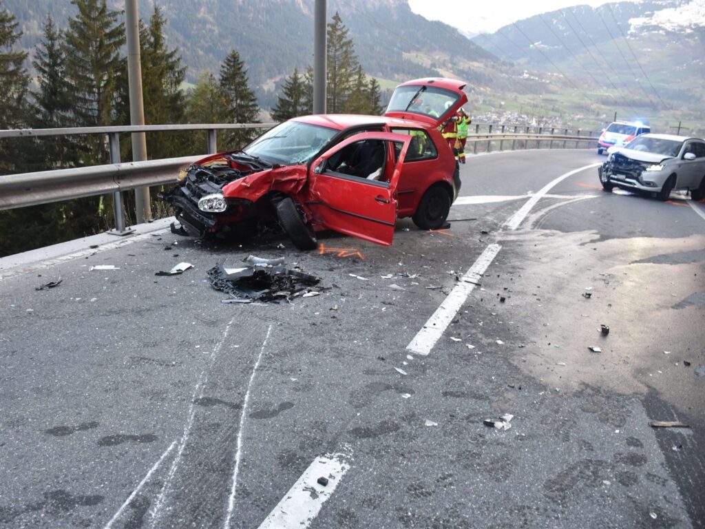 In accident sil tschancun prigulus sur Sagogn, ils 28-4-2021.
